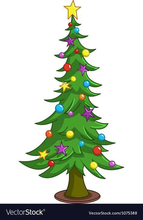 Cartoon Christmas Tree Royalty Free Vector Image