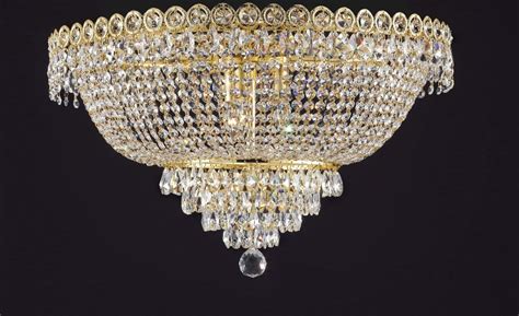 French Empire Empress Crystal Tm Flush Chandelier Chandeliers Lighting