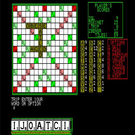 Computer Scrabble Screenshots For Sinclair Ql Mobygames