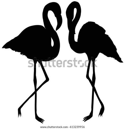 Silhouette Flamingo Vector Illustration Stock Vector Royalty Free