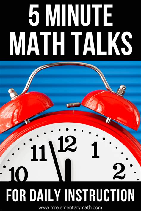 5 Minute Math Talk Routines For Daily Instruction Mr Elementary Math