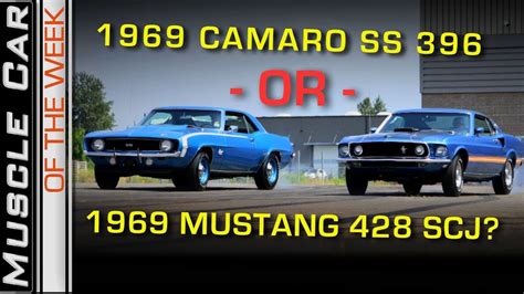 Video 1969 Camaro Ss 396 Or 1969 Mustang Mach 1 428 Super Cobra Jet
