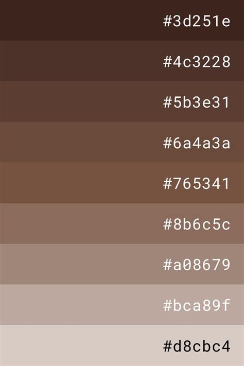 Brown Color Palette Brown Color Palette Hex Color Palette Pantone