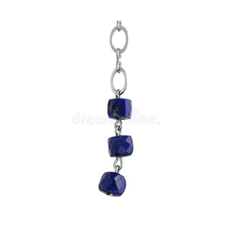 Jewelry Pendant With Blue Opaque Semi Precious Stones And Minerals