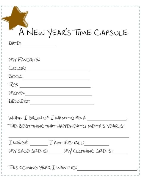 Time Capsule Printables For Kids Tedy Printable Activities