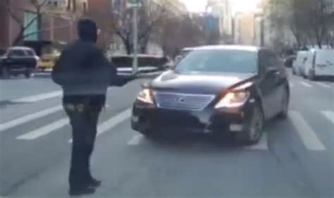 Horrific Moment Driver Mows Down Nypd Officer In Broad Daylight Hit And