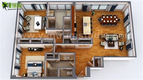 3d Floor Plan By Yantram 3d Architectural Design Studio Los Angeles