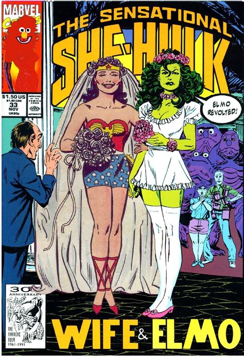 Comic Books Comic Book Cover Elmo Hulk Wife Wonder Woman Poses Superhero Comics