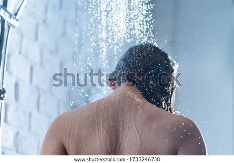 Womans Back Taking Shower She Feels Stock Photo Shutterstock