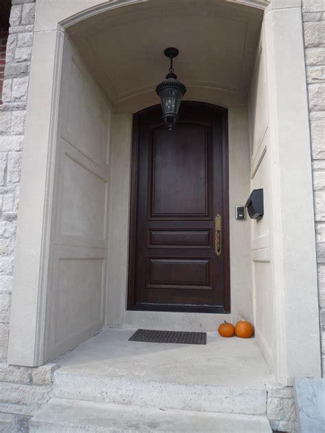 Shaped Mahogany Wooden Entrance Door Toronto Fieldstone Windows