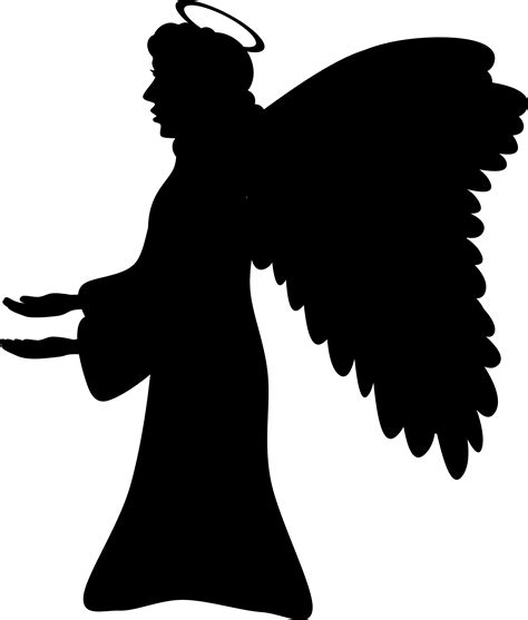 Angel's Silhouette by @barnheartowl, The black silhouette of an angel png image