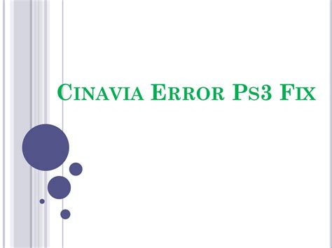 Ppt Cinavia Ps3 Fix Powerpoint Presentation Free Download Id 983995