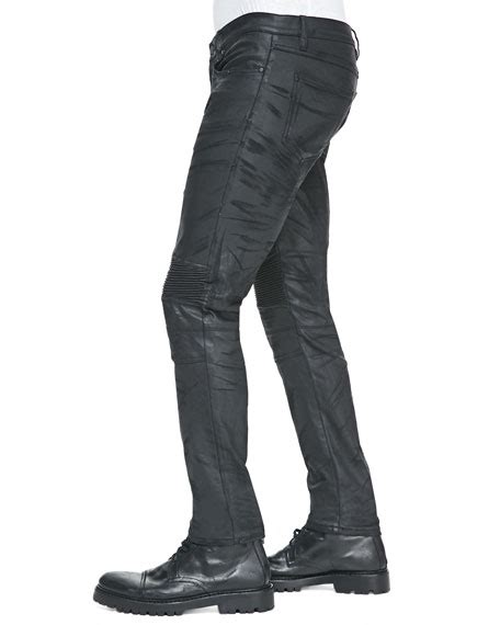 Belstaff Eastham Resin Coated Skinny Jeans Black