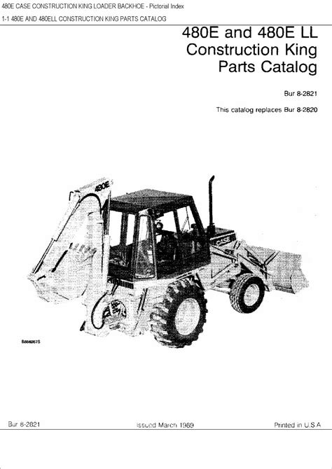 Case 480e Ll Construction King Backhoe Parts Catalog Manual