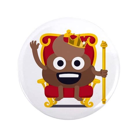 Emoji Poop King Button By Joypixels Cafepress
