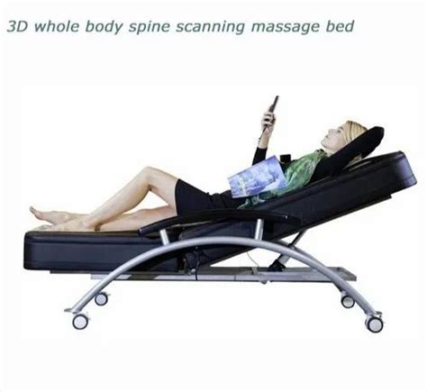 Black Master V6 Full Body Spine Scanning Massage Bed For Hot Stone