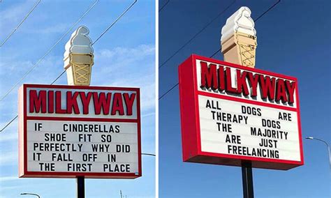Of The Funniest Signs Spotted In Front Of This Ice Cream Shop In