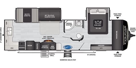 2023 Keystone Cougar Half Ton East 30RKD Travel Trailer Specs