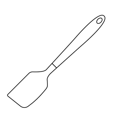 Spatula Outline Icon Illustration On White Background Vector Art At Vecteezy