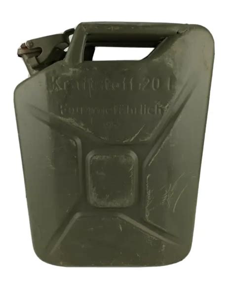 Vintage Original 20l Military Metal Canister Norwegian Army Surplus 75