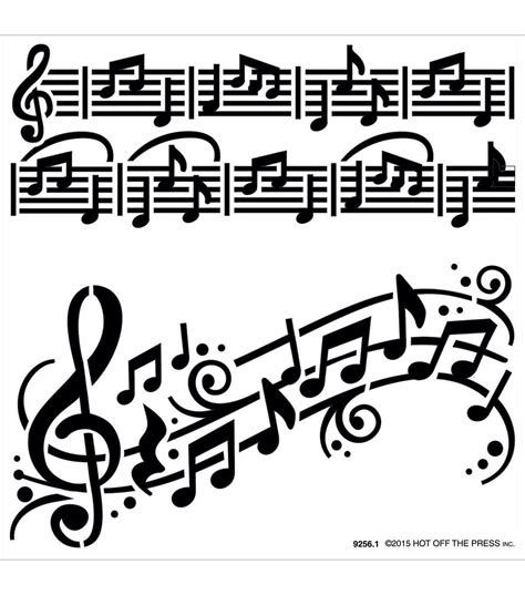 Hot Off The Press 6x6 Plastic Stencil Music Notes Joann Music