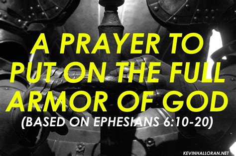 Spiritual Warfare Prayer A Prayer To Put On The Full Armor Of God