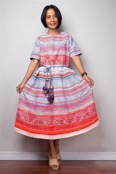 tribal-dress-short-boho-dress-bohemian-chic-hmong-hill-etsy-boho