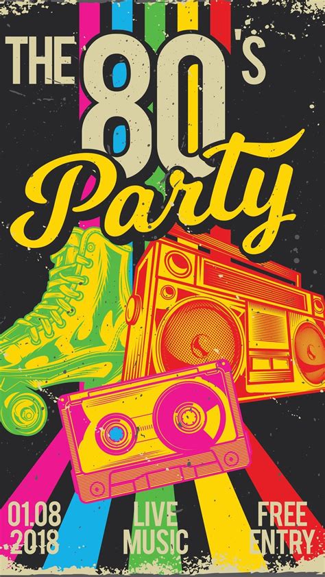 80s Party Decoration 80s Printable Poster Eighties Digital Etsy Artofit