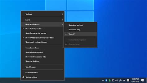 How To Remove Weather And News From Taskbar Windows