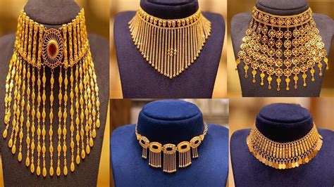 Arabic Gold Choker Designs Latest Arabian Gold Necklace Collections