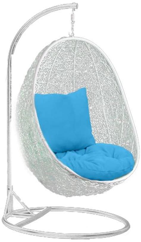 Sold and shipped by sunnydaze décor. White Hanging Egg Chair - Pala Series | Hanging Out Australia