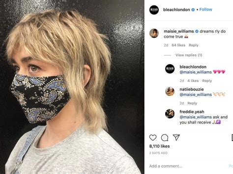 Maisie Williams Now Has A Blonde Mullet After Cutting And Coloring Her