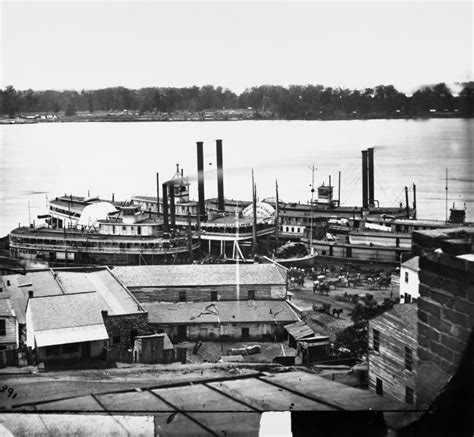 Vicksburg 1864 Nlevee And Steamboat At Vicksburg Mississippi