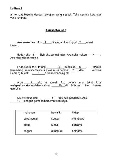 Latihan karangan berdasarkan topik dalam buku teks bahasa melayu tingkatan 5. 28 Set Latihan Karangan Isi Tempat Kosong, Sesuai Untuk ...