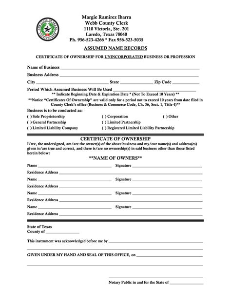 Dba Certificate Form Fill Out And Sign Printable Pdf
