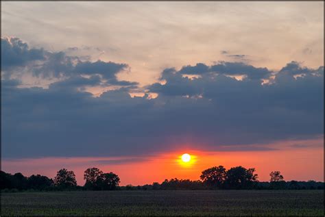 Sunset South Of Poe In Rural Allen County Indiana Photograph By