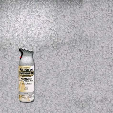 Rust Oleum Universal Oz All Surface Hammered Silver Spray Paint And Primer In One