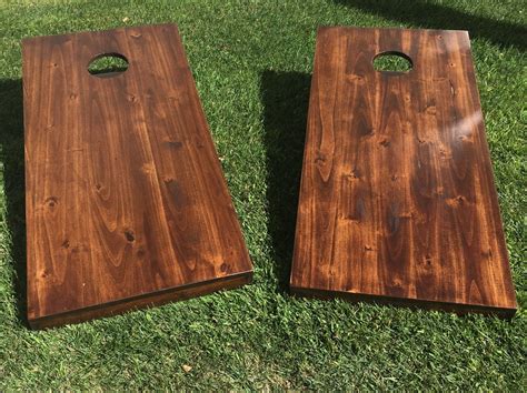 Cornhole Bean Bag Toss Game Rustic Handmade Solid Wood 2x4