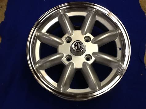 New Set Of 4 55 X 15 Mgb Alloy Wheels Silver With Polished Rim