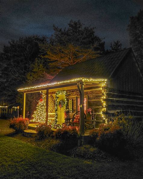 My Little Log Cabin Decorated For Christmas Is Always Magical For Me I
