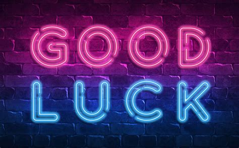 Ways to say good luck in german. Good luck neon sign, great design for any purposes. Modern ...