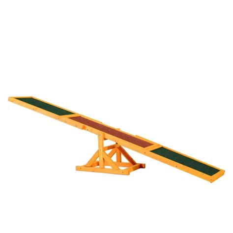 Pawhut Wooden Dog Agility Seesaw For Training And Exercise Platform
