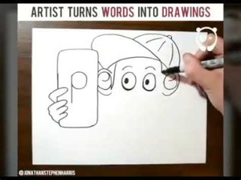 Artist Turns Words Into Drawings Youtube