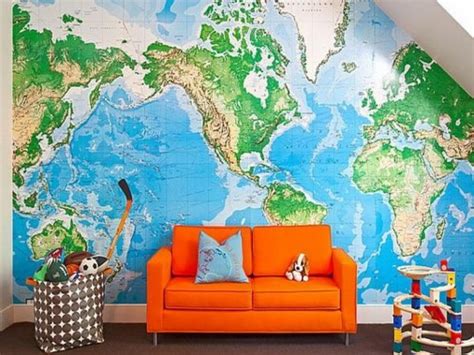Home World Map World Map Wallpaper For Walls Under Map Mural Boys