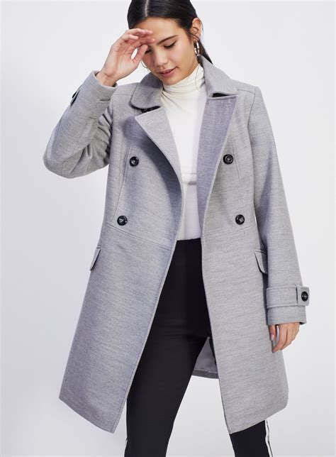 Carousel Image 0 Grey Coat Outfit Peacoat Womens Outfit Winter