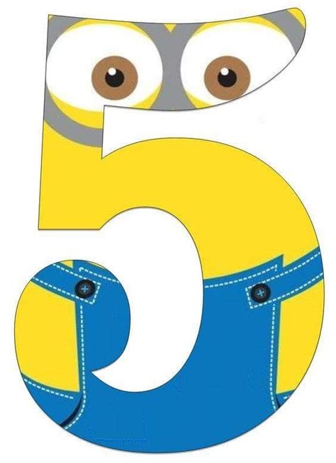 Minion Numbers Free Printables Funnycrafts Minions Craft Ideas In