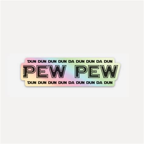 Pew Pew Star Wars Inspired Holographic Sticker Decal For Water Etsy In 2022 Star Wars