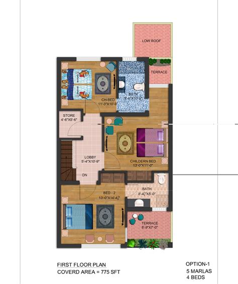 Map For 2 Marla House Joy Studio Design Gallery Best Design