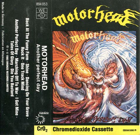 Motörhead Another Perfect Day 1983 Cassette Discogs