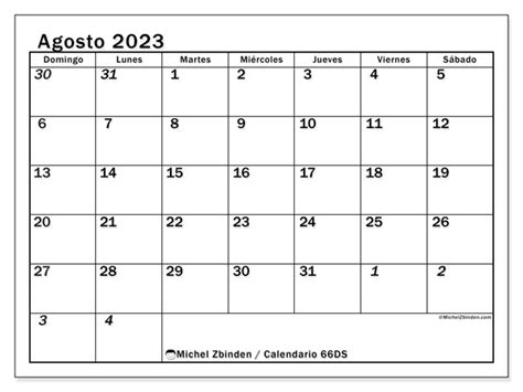 Calendario Agosto De 2023 Para Imprimir “772ds” Michel Zbinden Mx
